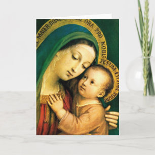 TARJETA MADONNA E HIJO