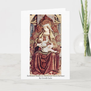 Tarjeta Madonna Enthroned (Maria Enthroned Lactans)