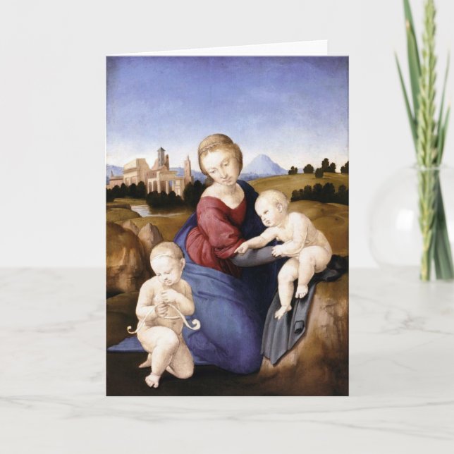 Tarjeta Madonna Esterhazy - Raphael - c1508 (Anverso)