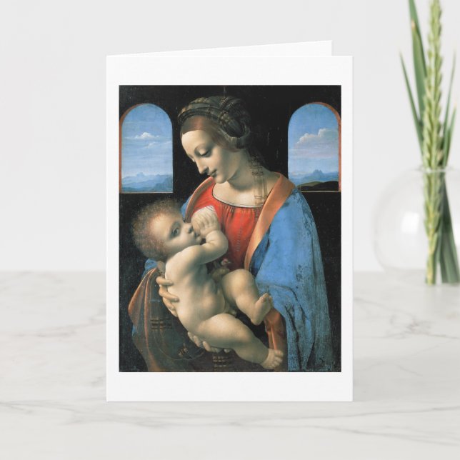 Tarjeta Madonna Litta, Leonardo da Vinci, 1490-1491 (Anverso)