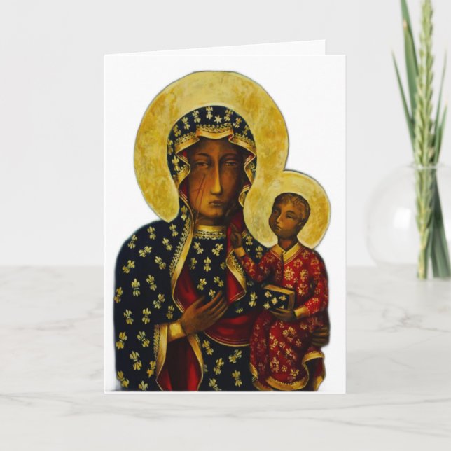 Tarjeta Madonna negra de Częstochowa (Anverso)