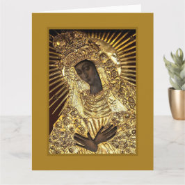Tarjeta MADONNA NEGRA en la revuelta de Riza Oklad dorada