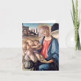 Tarjeta Madonna y Bello Artes de Botticelli de los ángeles