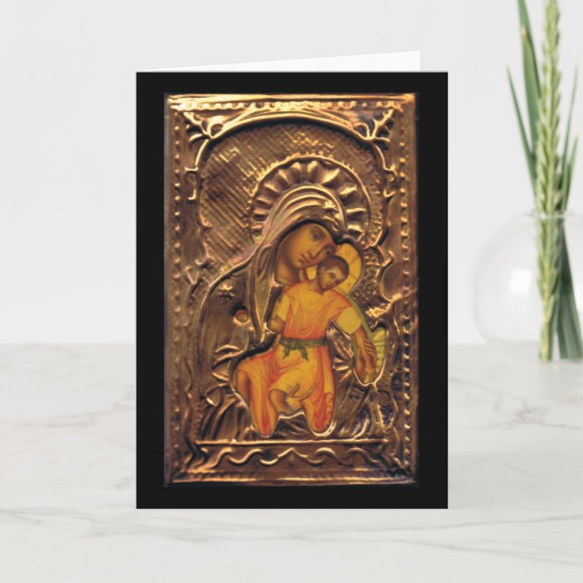 Tarjeta Madonna y el niño (Anverso)