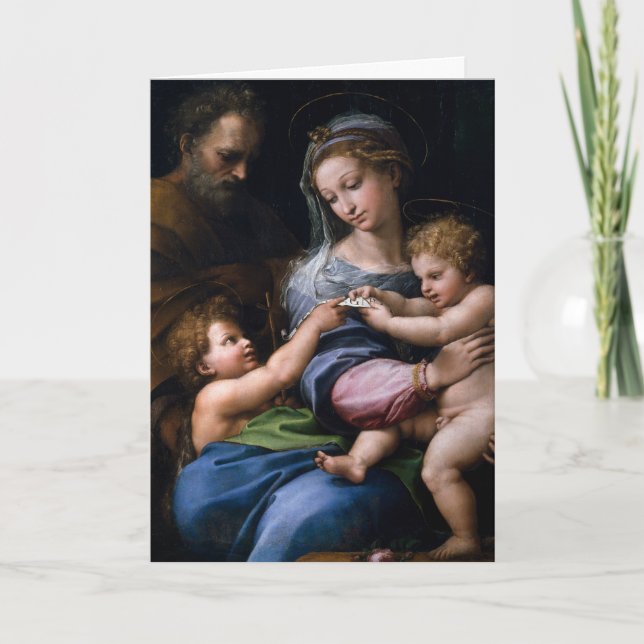 Tarjeta MADONNA Y EL NIÑO 1518-1520, Raphael (1483-1520) (Anverso)