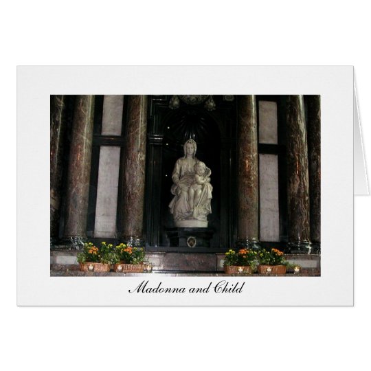 Tarjeta Madonna y niño