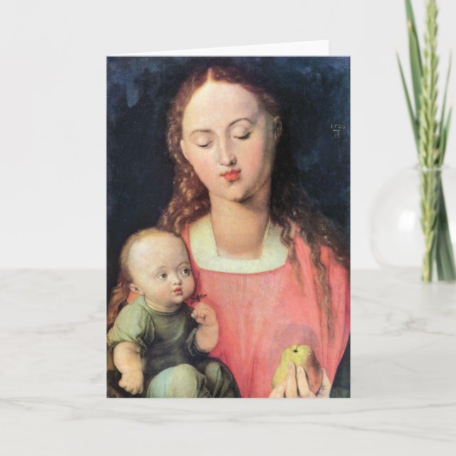 Tarjeta Madonna y niño - Albrecht Durer - c1526 (Anverso)