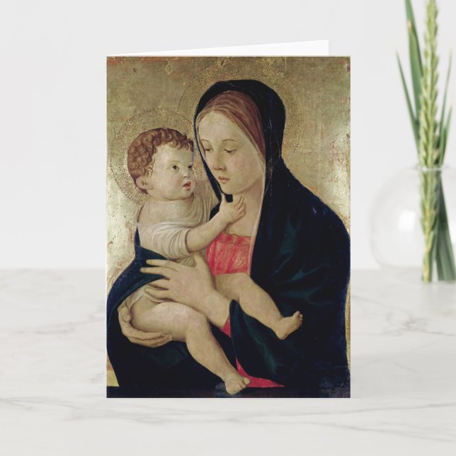 Tarjeta Madonna y niño, c.1475 (Anverso)