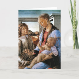 Tarjeta Madonna y niño con ángel - Botticelli - c1470