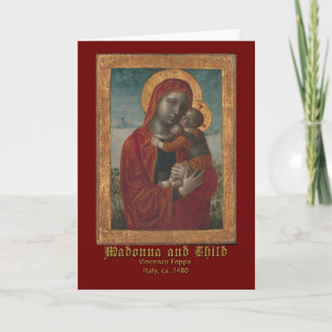 Tarjeta Madonna y niño por Vincenzo Foppa Greeting