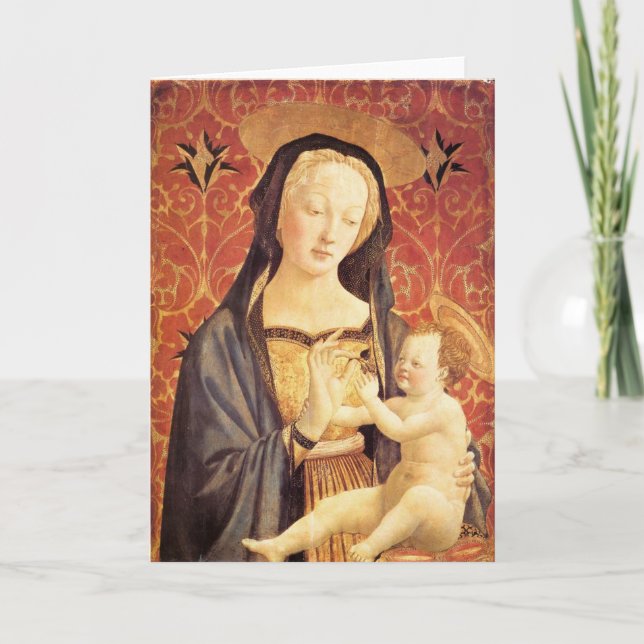 Tarjeta Madonna y niño - Veneziano - c1432 (Anverso)
