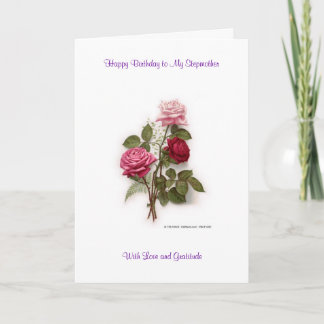 Tarjeta Madrastra del feliz cumpleaños