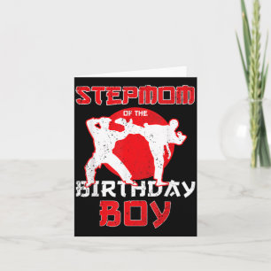 Tarjeta Madrastra del niño de cumpleaños de karate taekwon