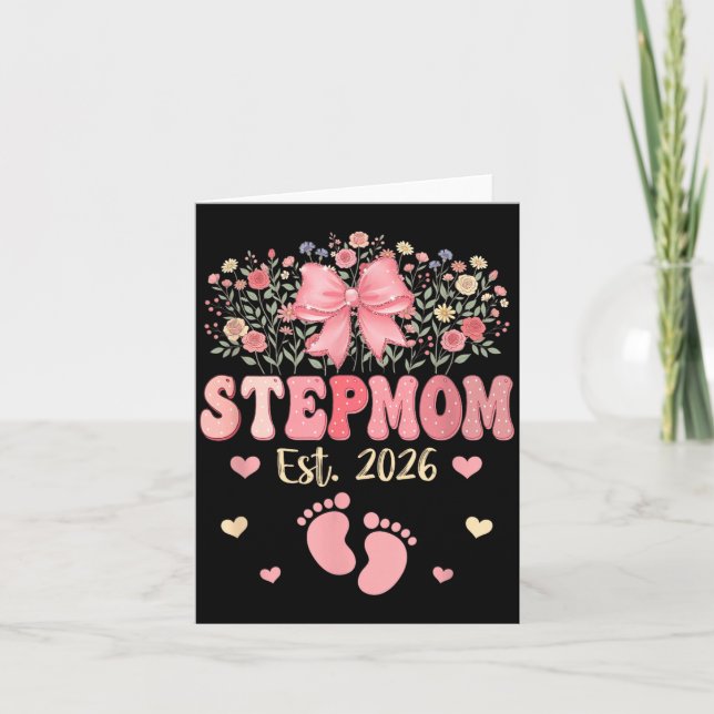 Tarjeta Madrastra Est 2026 Flores Día de las Madres Espera (Anverso)