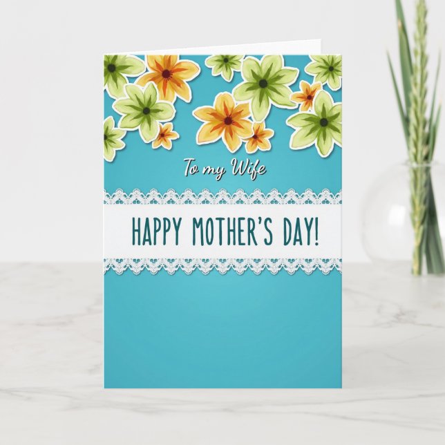 Tarjeta Madre Acuarela Aqua (Anverso)