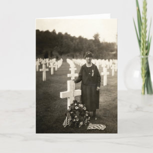 Tarjeta Madre americana de WWI en sus hijos graves en