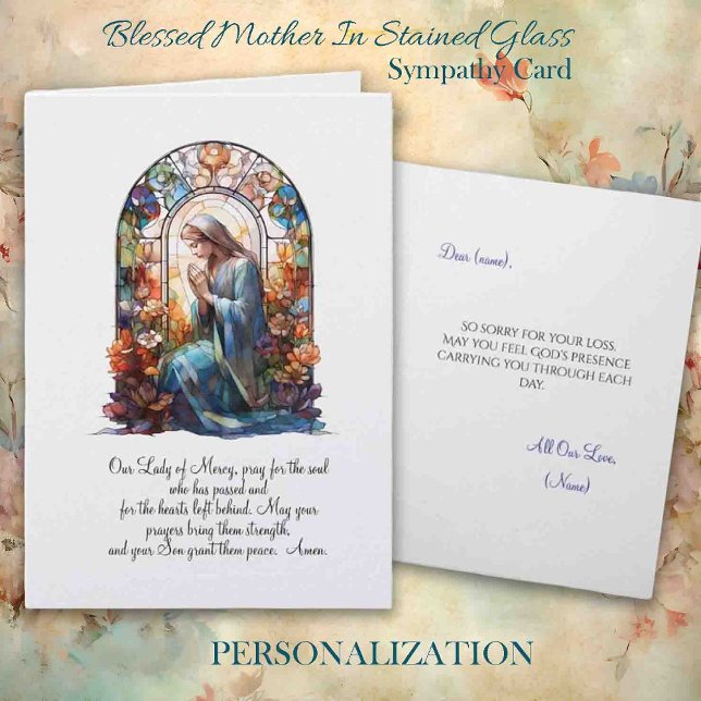 Tarjeta Madre Bendita en Vidrio Pintado Simpatía (Subido por el creador)