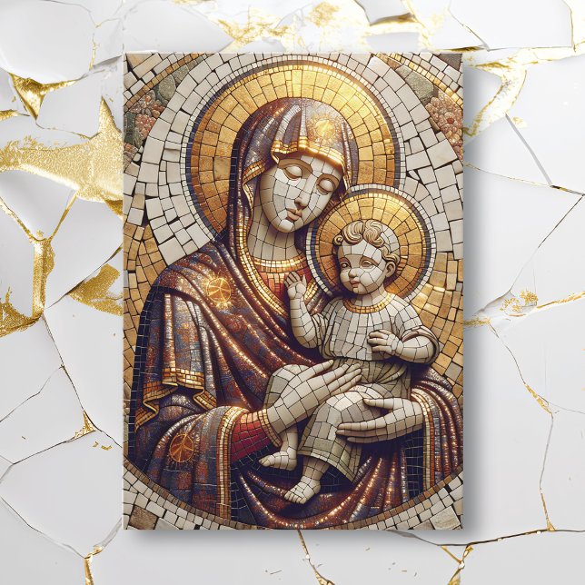 Tarjeta Madre Bendita María y Niño Jesús | Navidad (Subido por el creador)