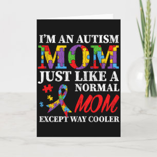 Tarjeta Madre con conciencia del autismo hijo autista hija