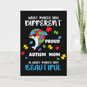 Tarjeta Madre Conciencia del Autismo Madre Orgullosa Niño