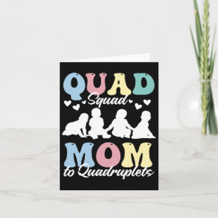 Tarjeta Madre Cuádruple A Madre De Cuadruplas Mami Mamá Ma