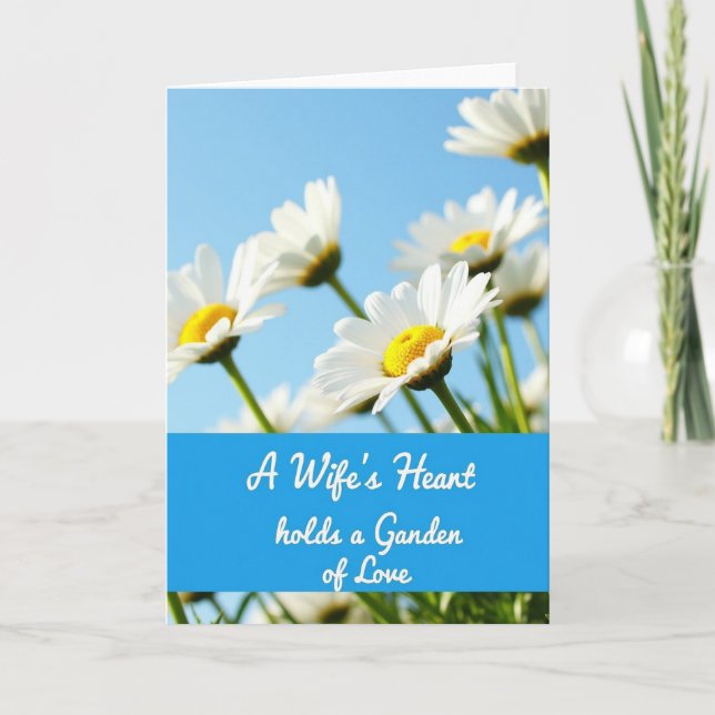 Tarjeta Madre Daisies Cielo Azul (Anverso)