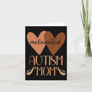 Tarjeta Madre De Autismo Negro De Niños Autistas Melanados