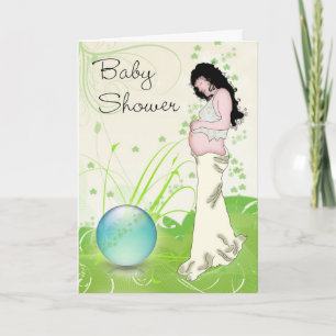Tarjeta madre de Baby Shower Earth