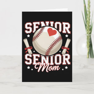 Tarjeta Madre de béisbol sénior graduada en 2026 divertida