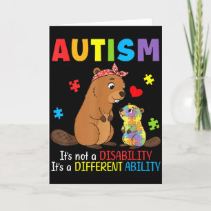 Tarjeta Madre de concienciación sobre el autismo Beaver ca