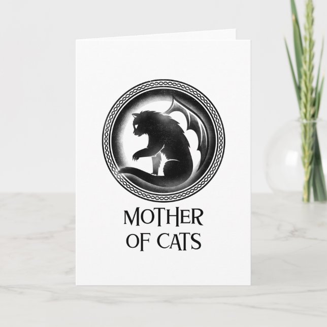 Tarjeta Madre De Gato Gato Gato Abuela Día de la Madre Gra (Anverso)
