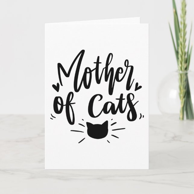 Tarjeta Madre de gatos (Anverso)