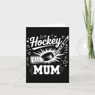 Tarjeta Madre de Hockey Corazón Familia Día de las Madres 