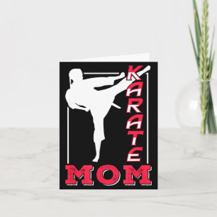 Tarjeta Madre de Karate Entrenadora Cinturón Artes Marcial