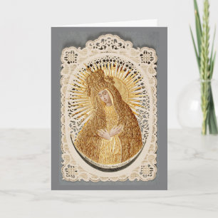 Tarjeta Madre de la Misericordia Madonna en oración...
