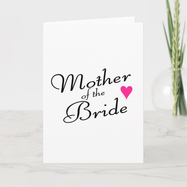 Tarjeta Madre De La Novia (Anverso)