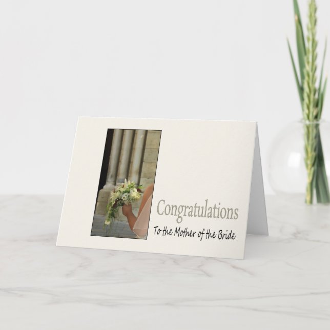 Tarjeta madre de la novia felicitaciones (Anverso)