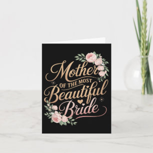 Tarjeta Madre De La Novia Más Hermosa, Novia Boda