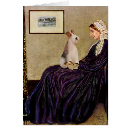 Tarjeta Madre de las marmotas - fox terrier #4 del alambre