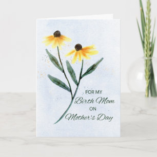 Tarjeta Madre de nacimiento en el Día de la Madre dos flor