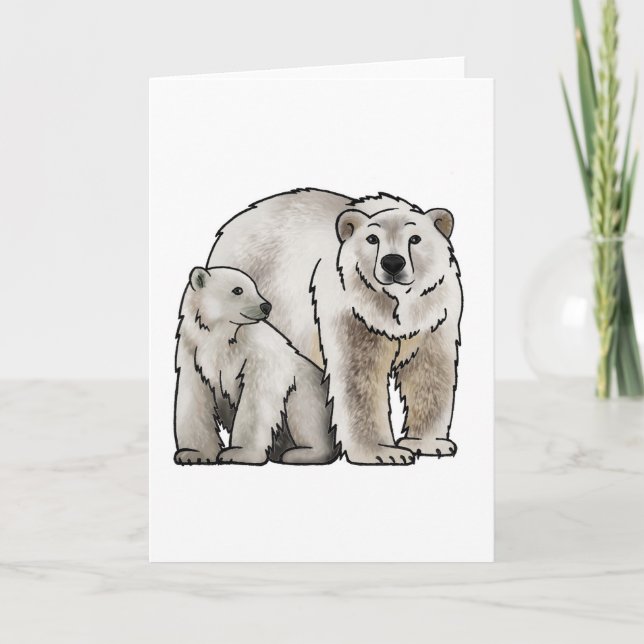 Tarjeta madre de oso polar (Anverso)