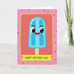 Tarjeta Madre de Postre Azul Celeste