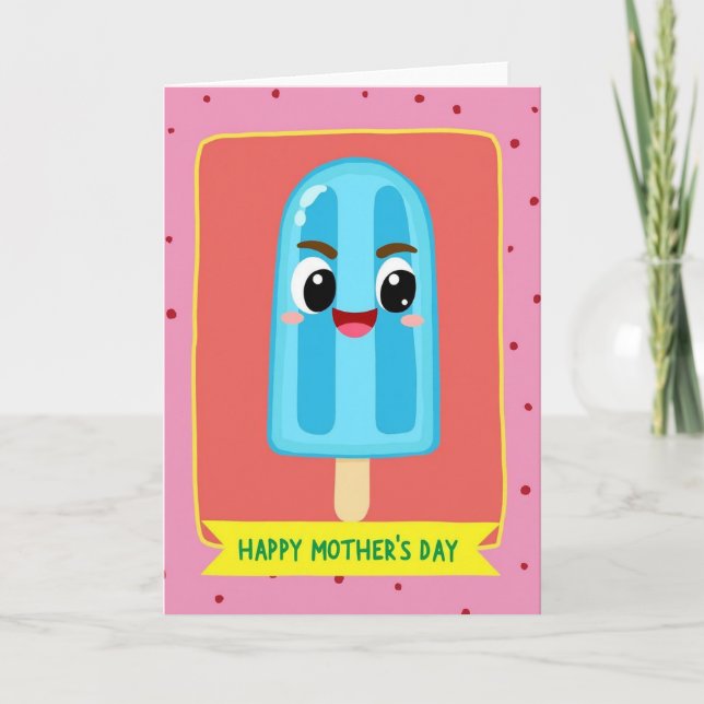 Tarjeta Madre de Postre Azul Celeste (Anverso)