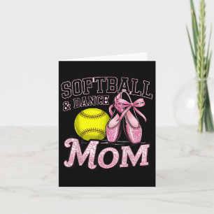 Tarjeta Madre de sóftbol y baile Amantes del sóftbol y el 