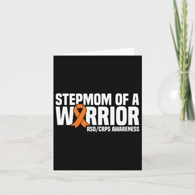 Tarjeta Madre De Un Guerrero Naranja Ribbon Rsdcrps Awaren (Anverso)