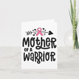 Tarjeta Madre De Una Familia Guerrera Cinta Rosa De Cáncer