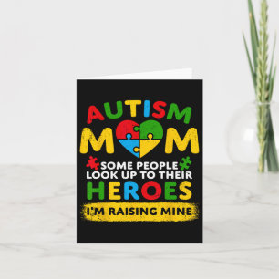 Tarjeta Madre del autismo criando a héroe Groovy desordena