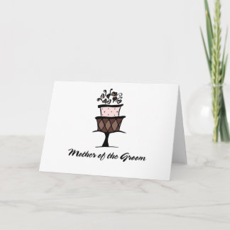 Tarjeta Madre del pastel de Groom