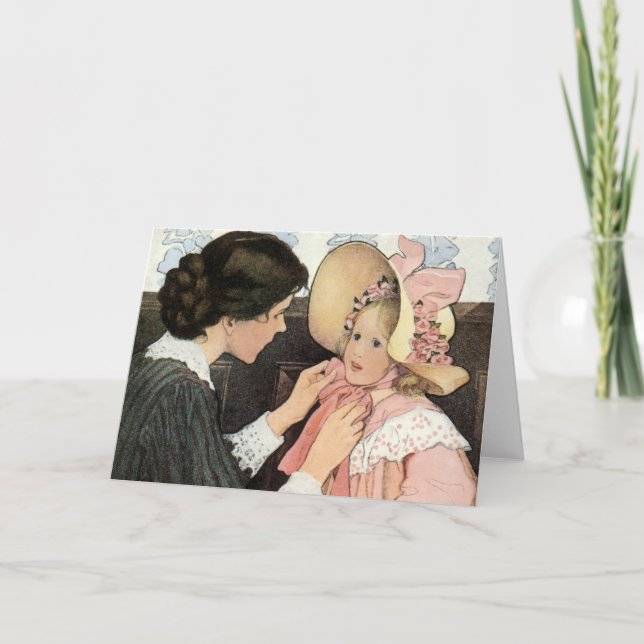 Tarjeta Madre e hijo de Jessie Willcox Smith (Anverso)