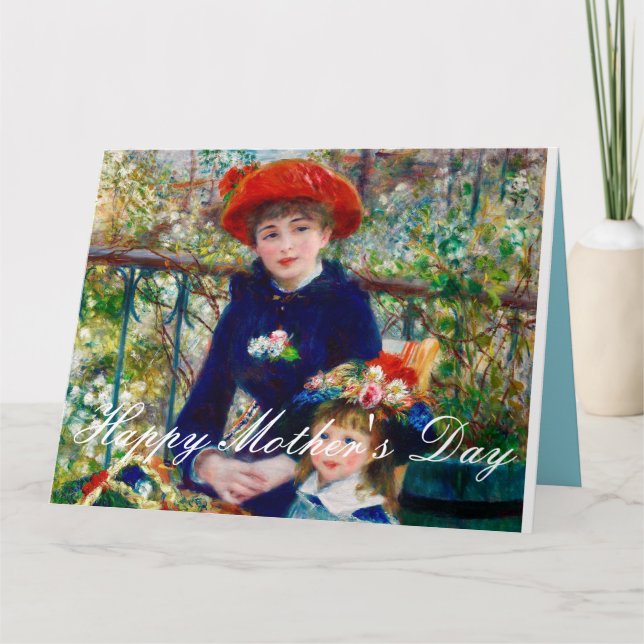 Tarjeta Madre e hijo de Renoir (Anverso)